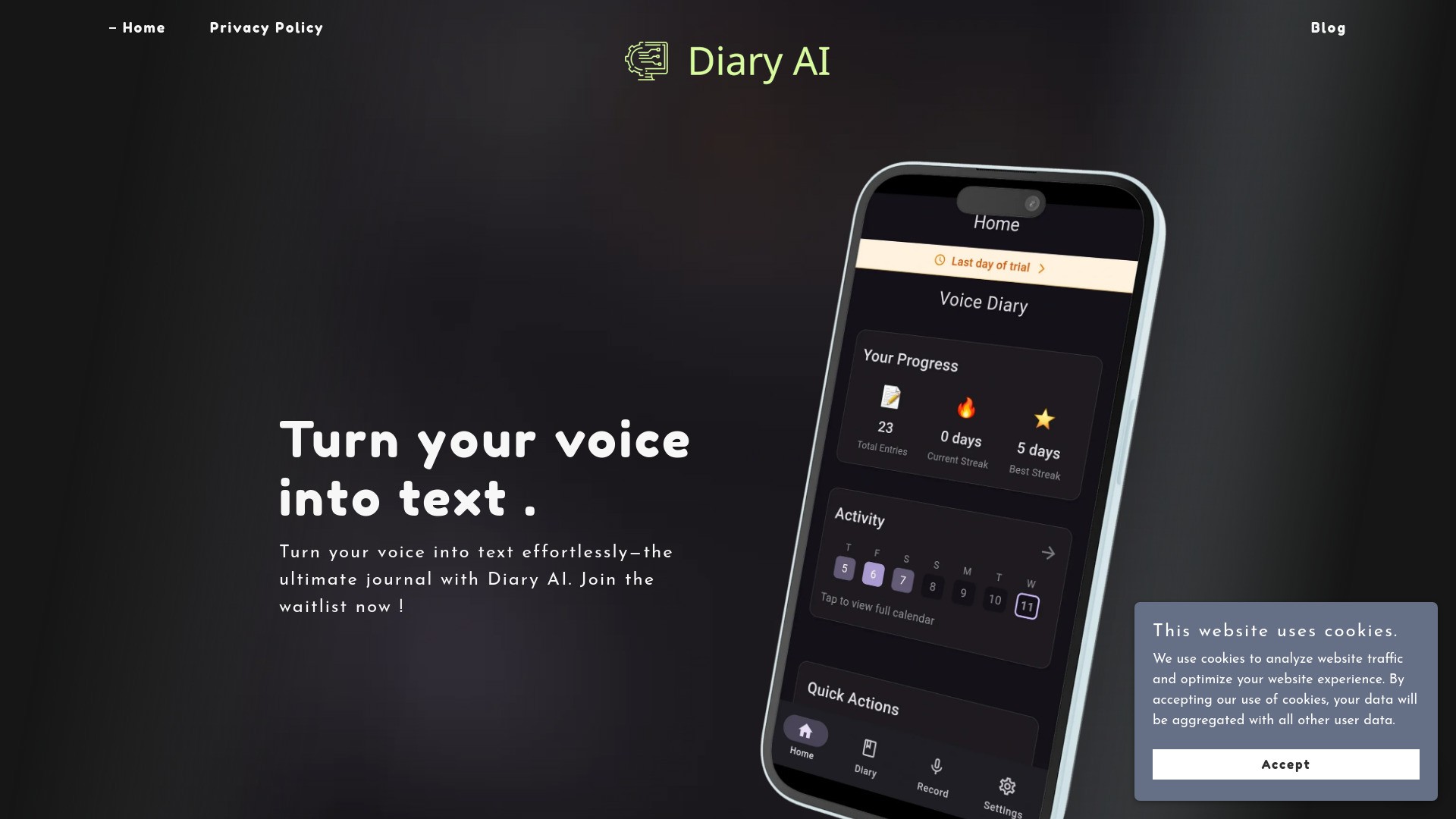 Diary App that needs no writing 截图