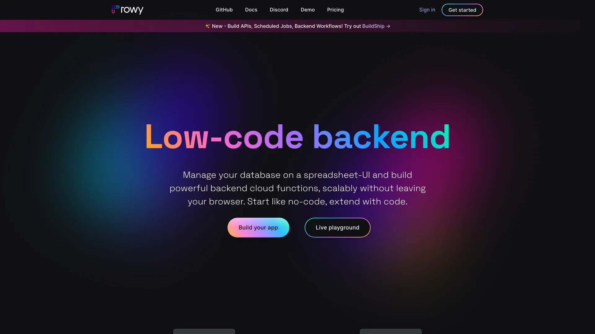 rowy.io 截图