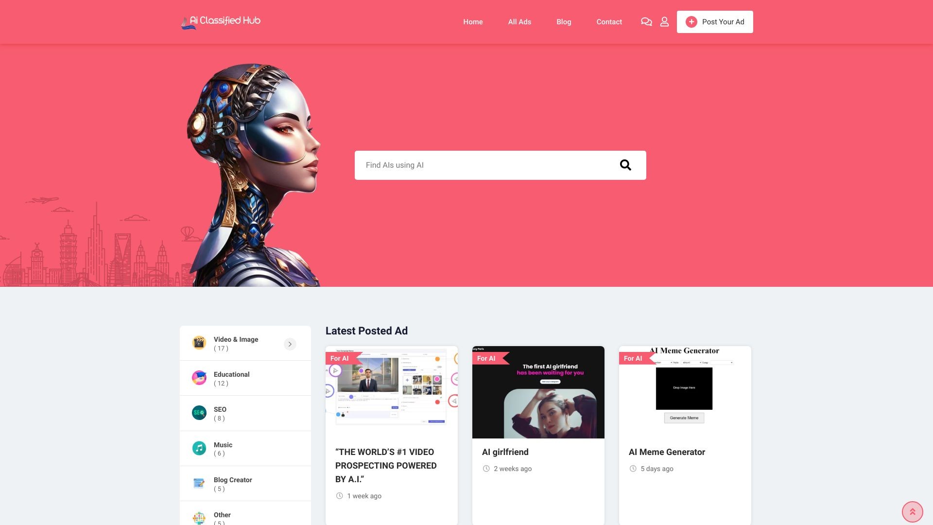 aiclassifiedhub.com 截图