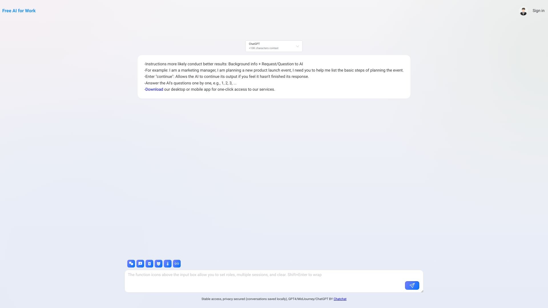 Free AI for Work 截图