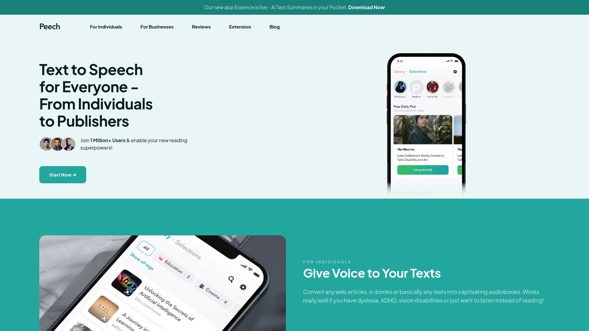 Peech: Text to Speech Reader 截图