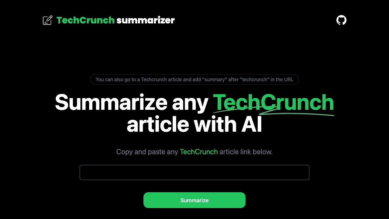 TechCrunch Summary 截图