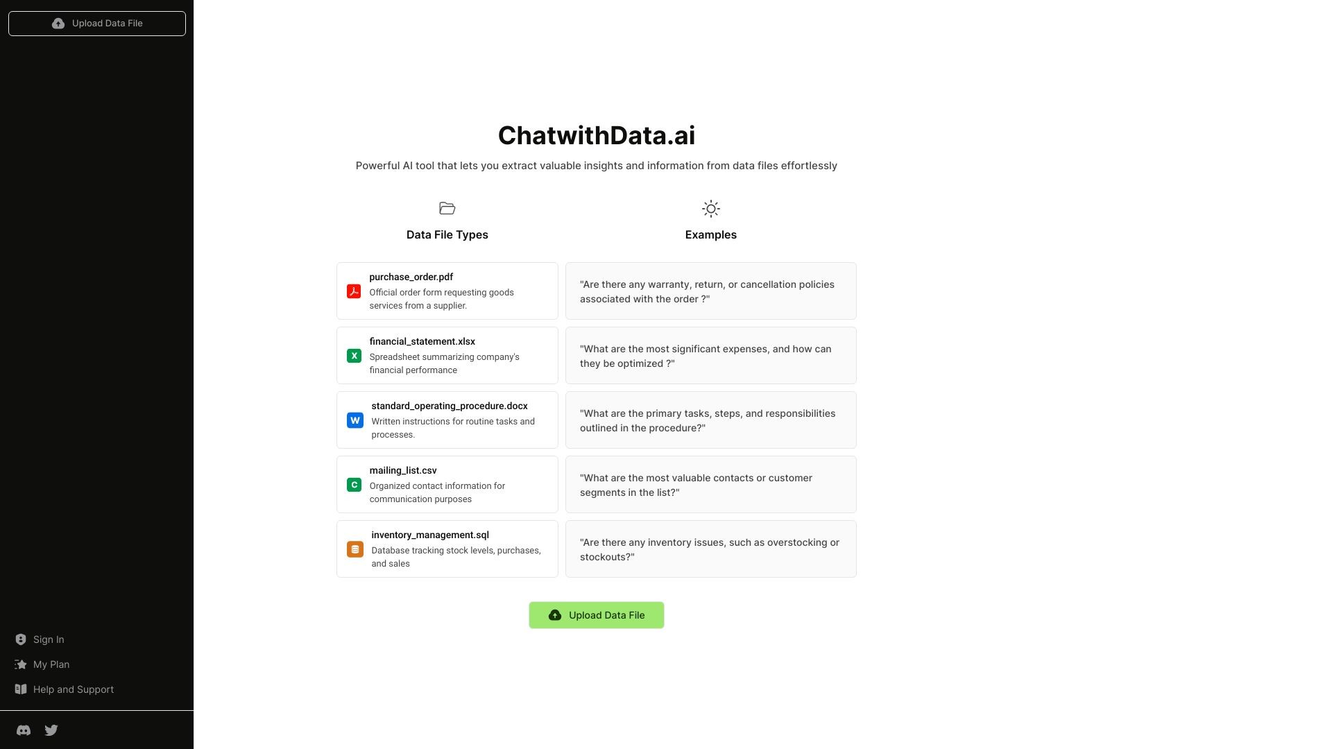 ChatwithData.ai 截图