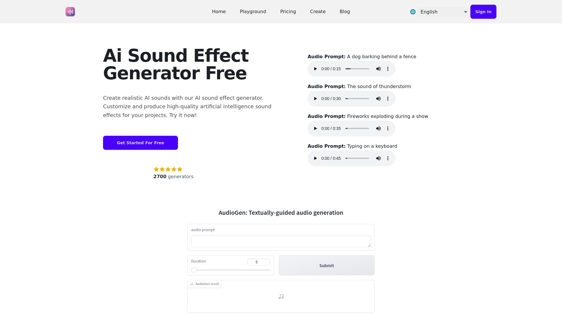 Ai Sound Effect Generator 截图