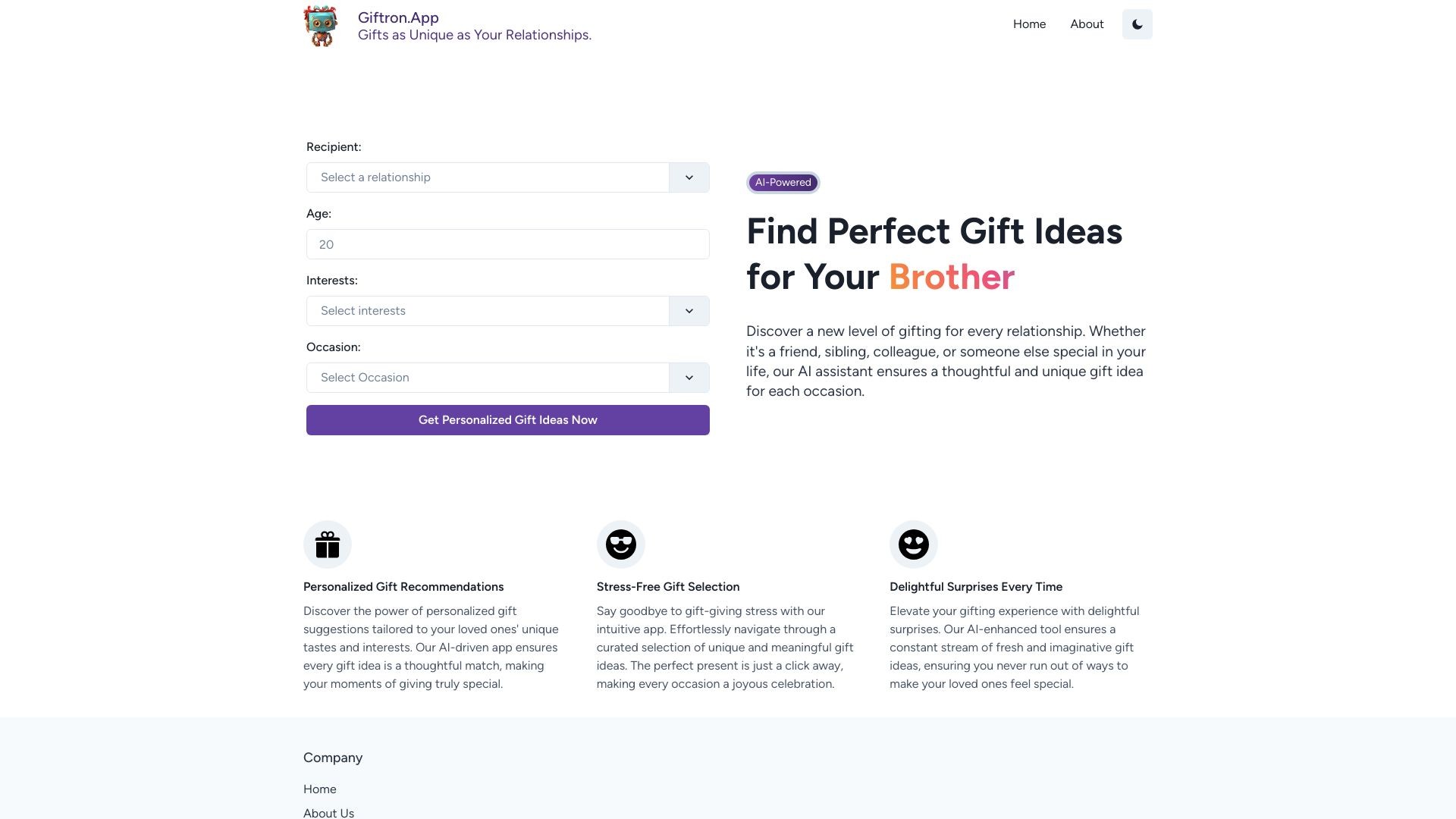 Giftron: Personalized Gift finder 截图