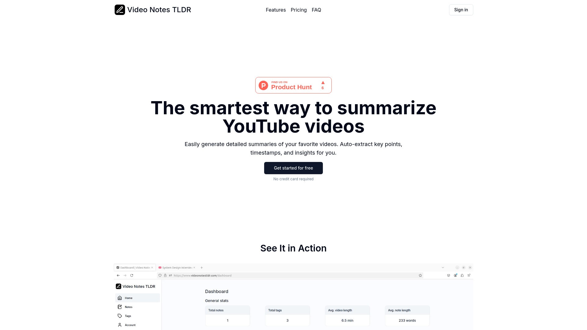 Video Notes TLDR 截图