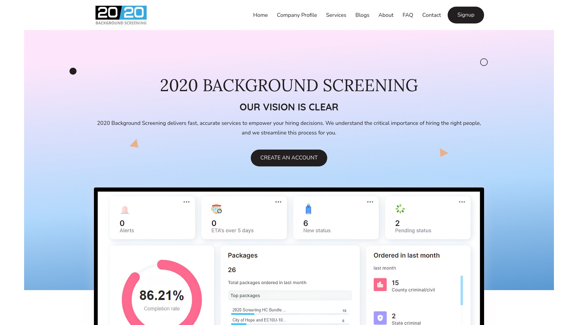 2020 Background Screening 截图