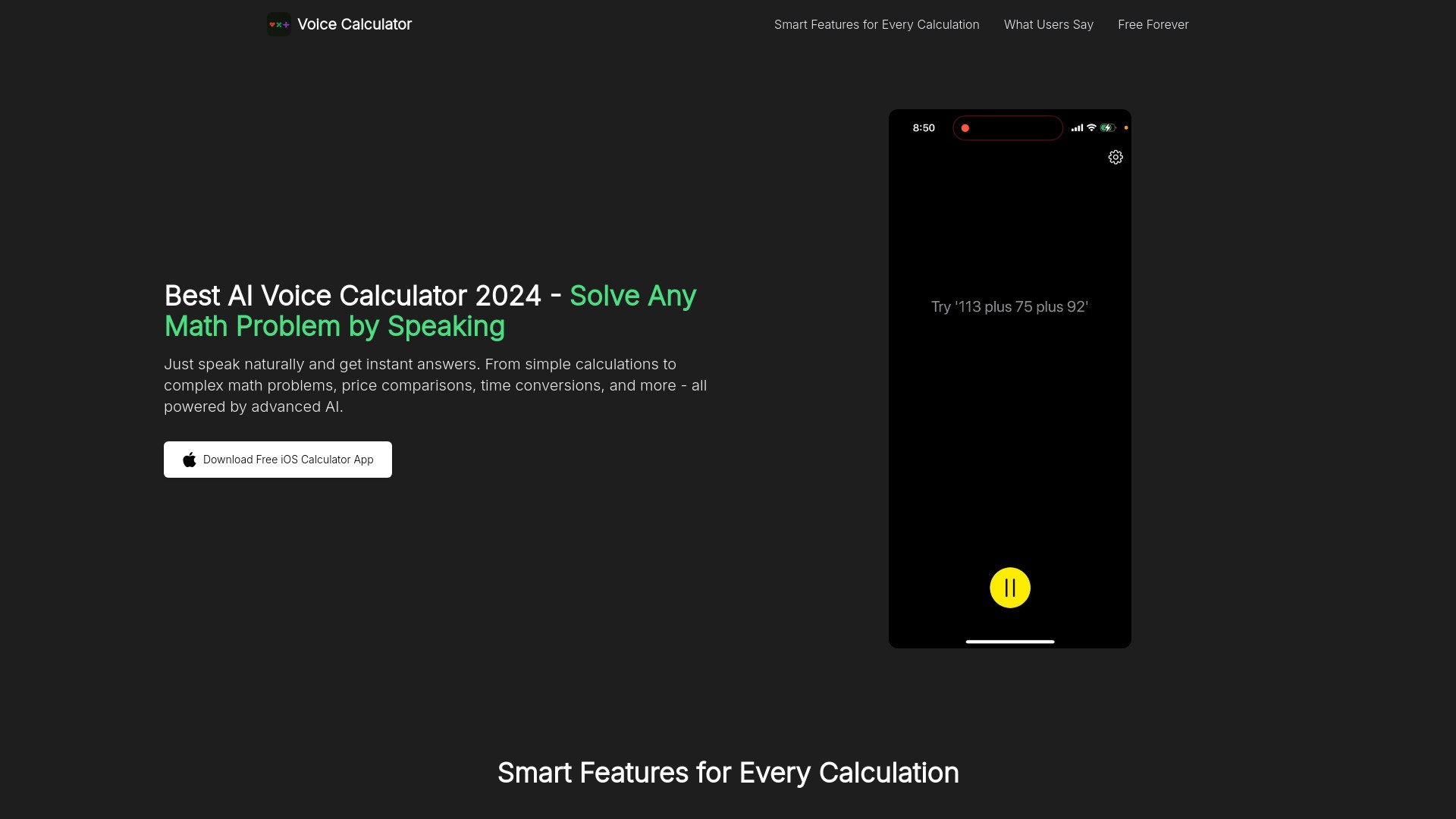 VoiceCalc - AI Math Calculator 截图