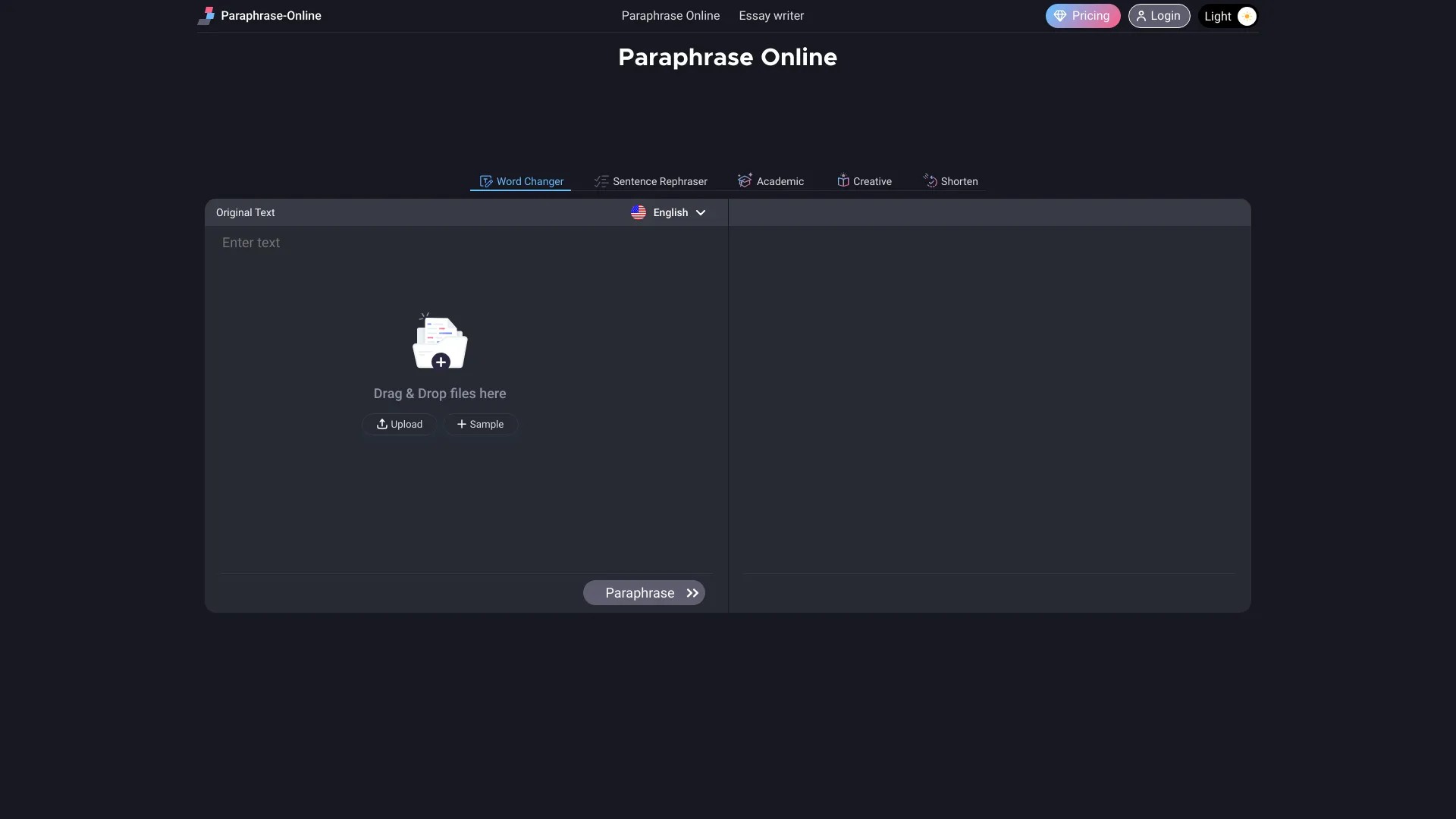paraphrase-online.com 截图