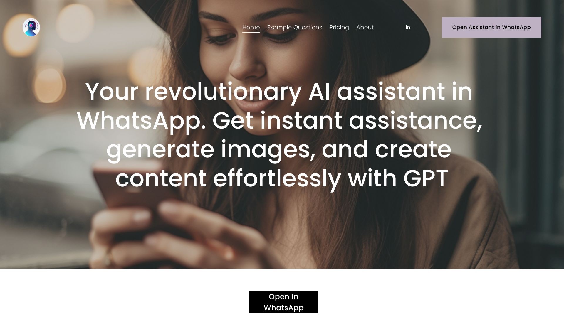 GPT in WhatsApp with text and images 截图
