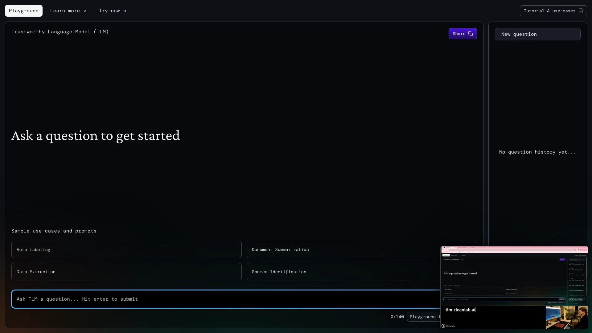 Trustworthy Language Model (TLM) 截图