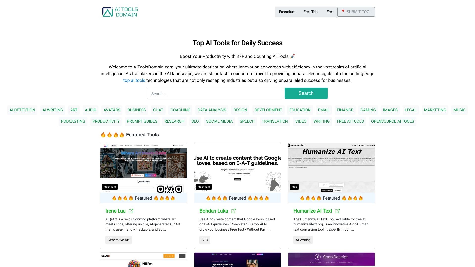 aitoolsdomain.com 截图