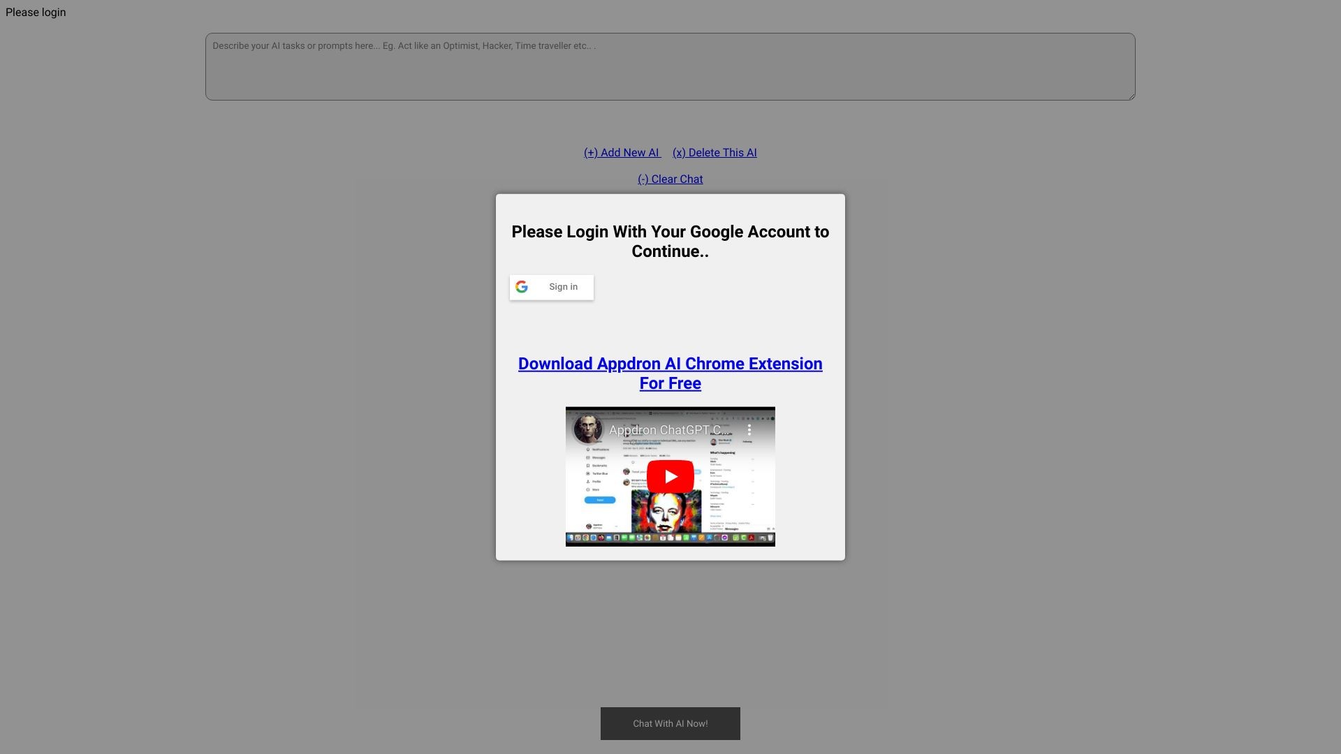 Appdron ChatGPT Dashboard 截图