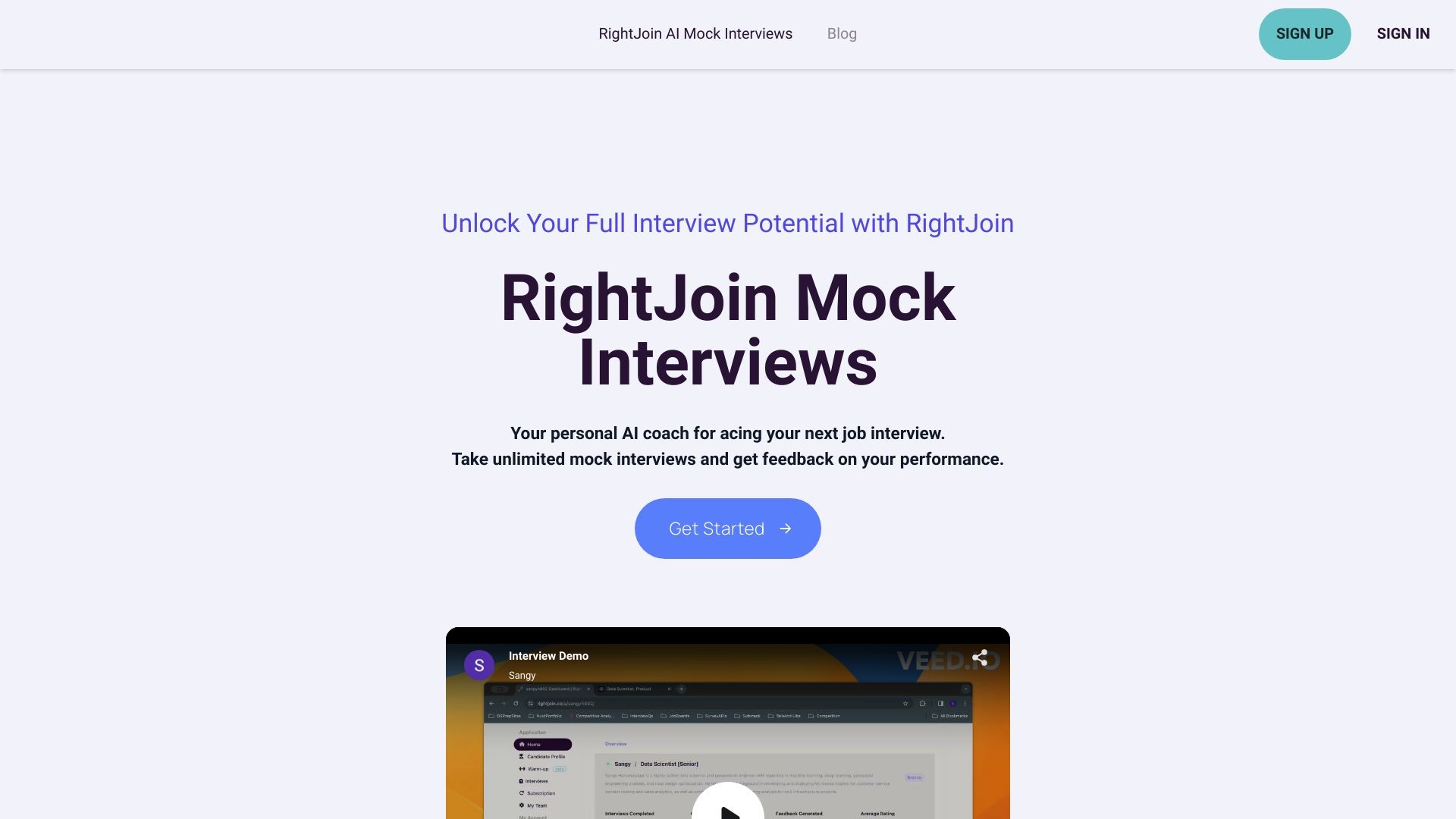 RightJoin AI Mock Interviews 截图