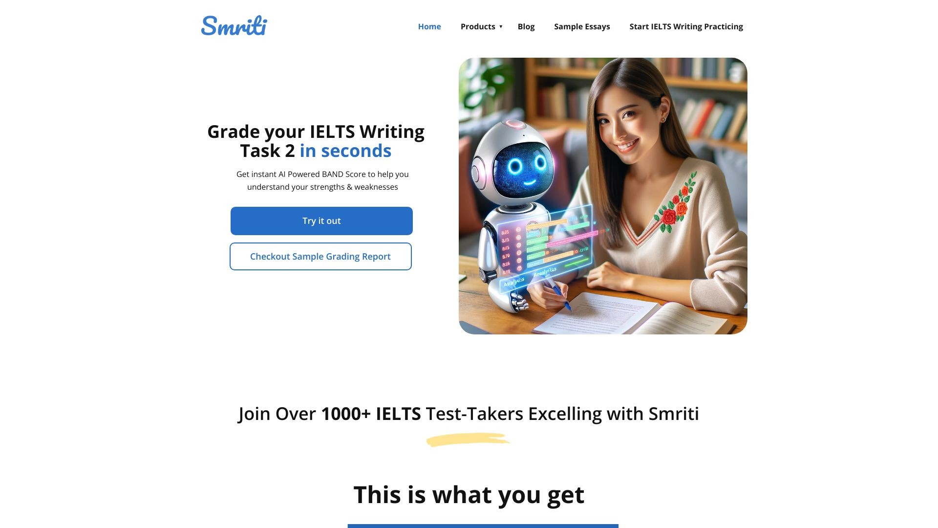 Smriti IELTS Writing Checker 截图