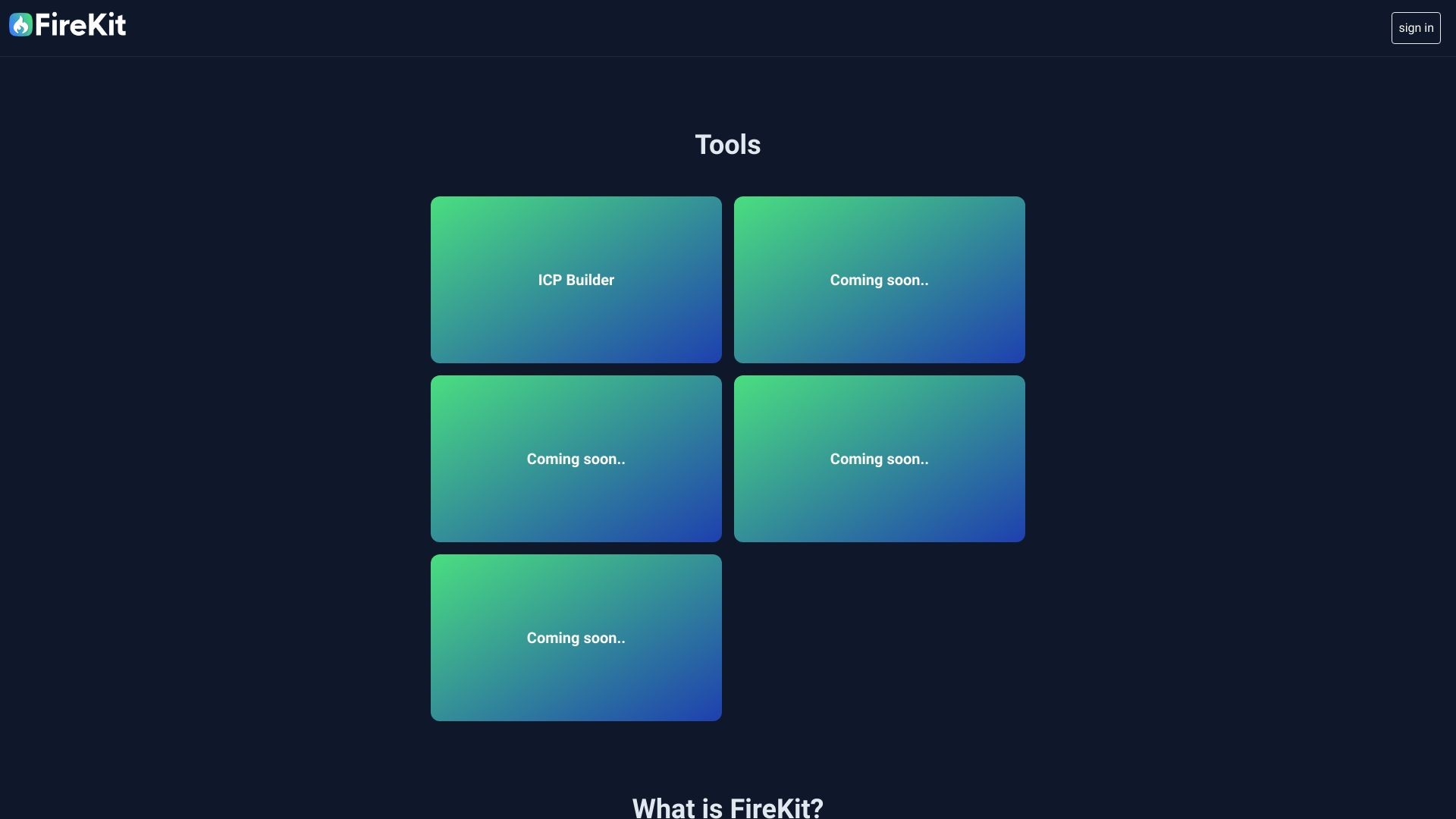 FireKit - ICP builder 截图