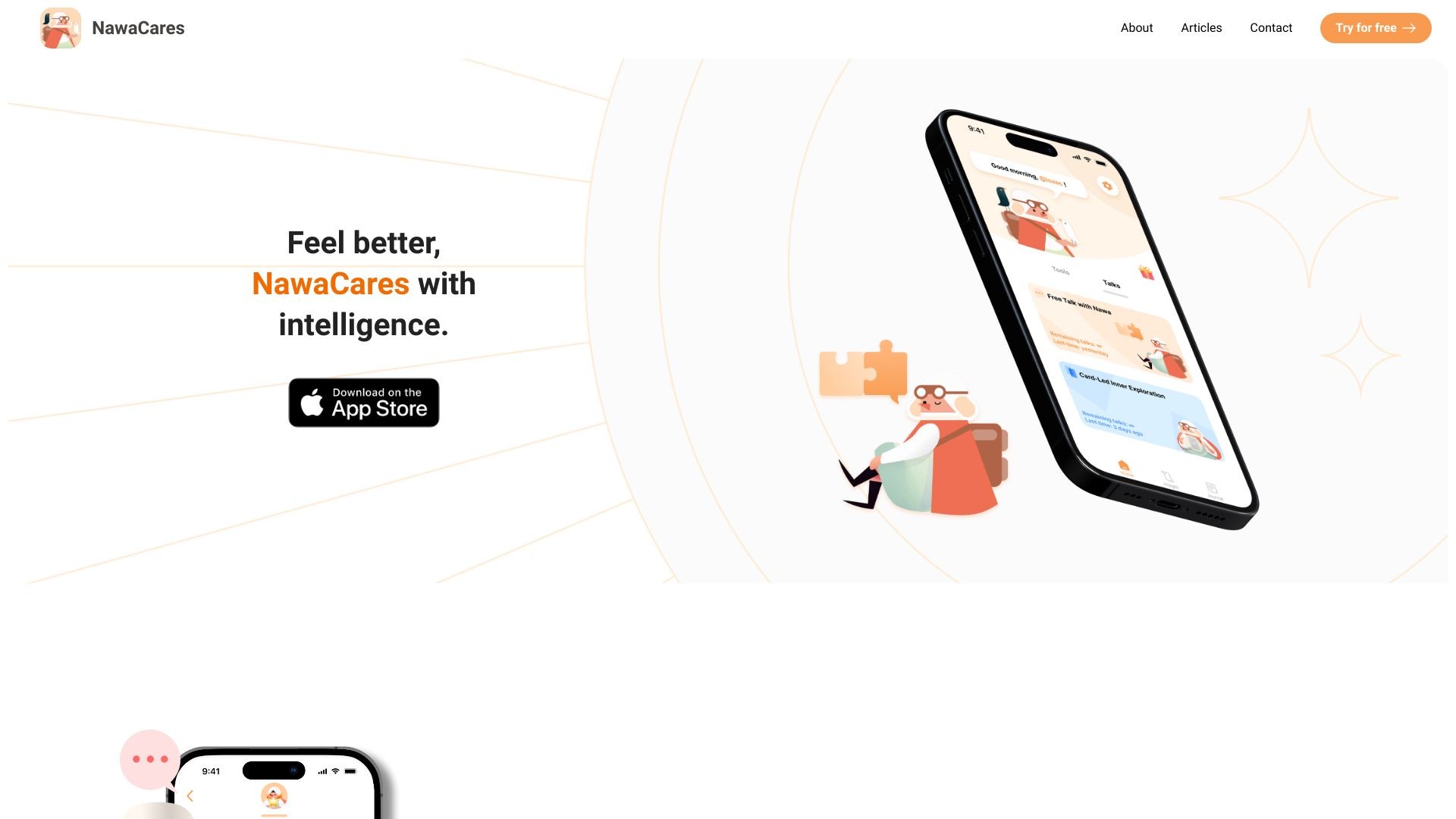 NawaCares: AI Therapy & Journal 截图