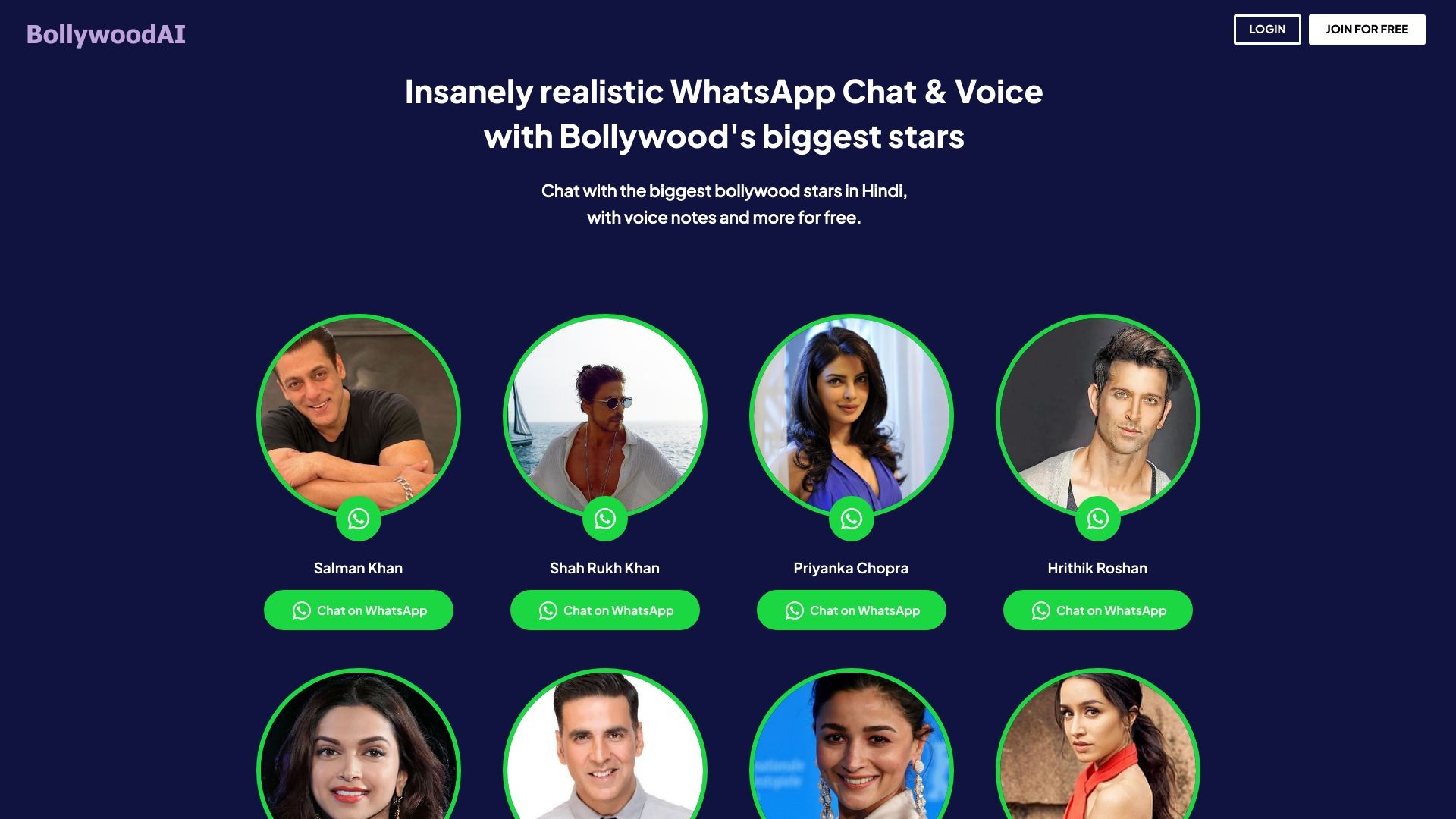 BollywoodAI - Hindi 'Voice AI 截图