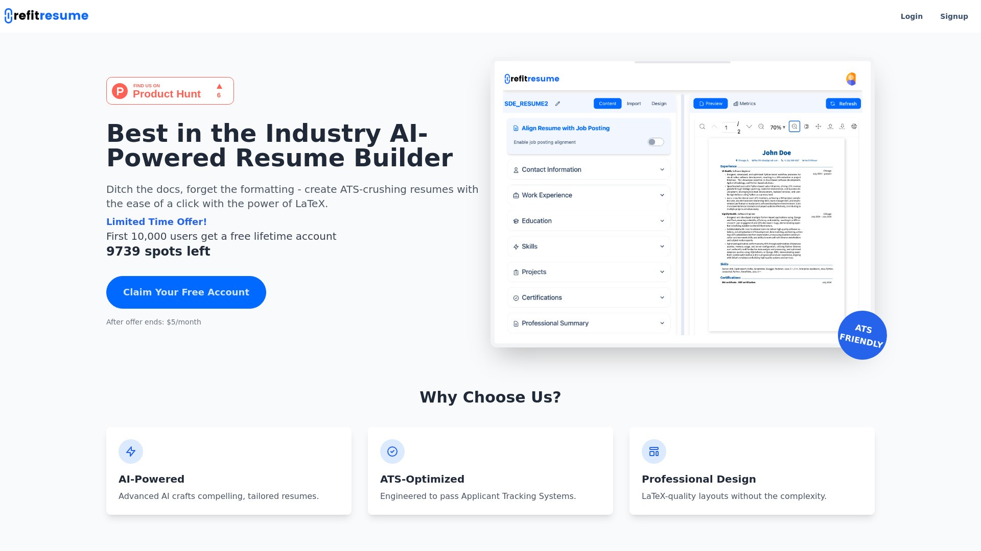 Refit Resume 截图