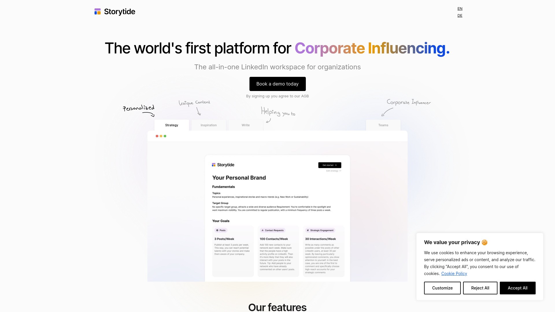 Storytide.io - Corporate Influencing 截图