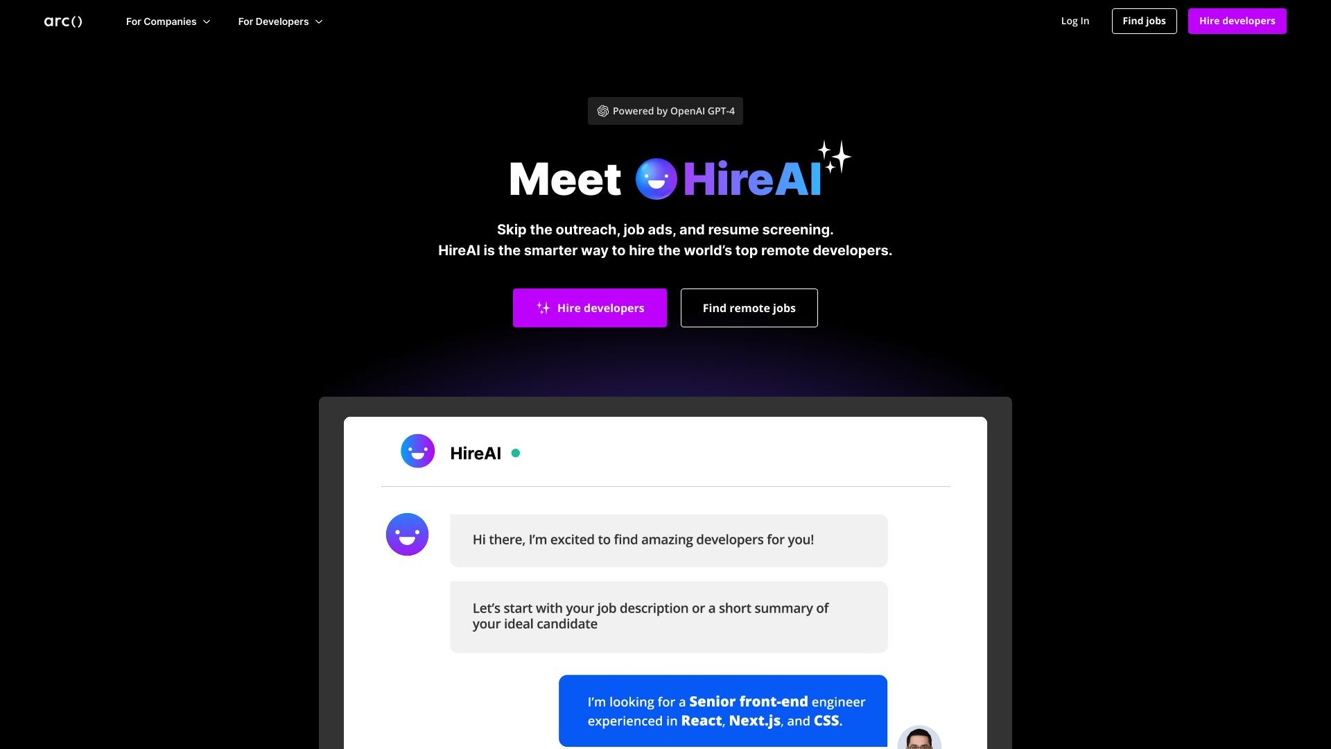 HireAI: AI Recruiter by Arc 截图