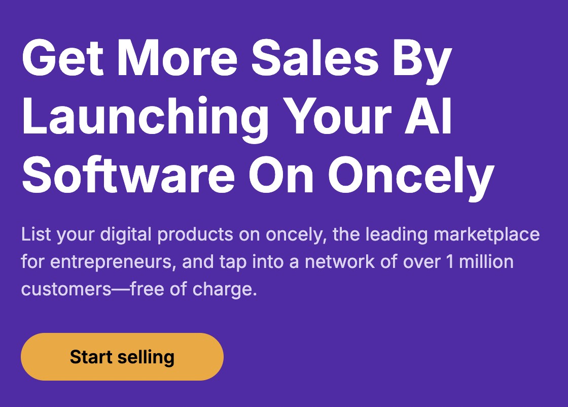 Sell on Oncely 截图