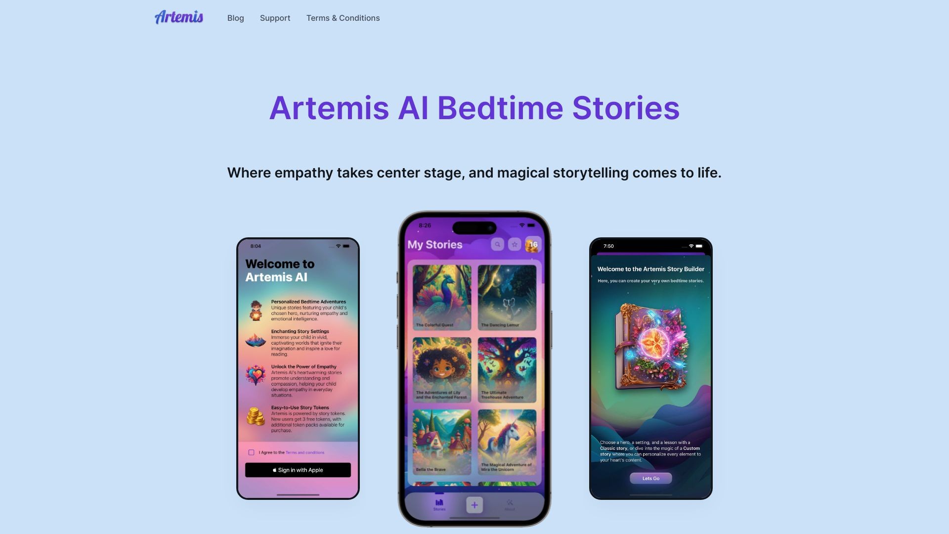 Artemis AI: Bedtime stories with heart 截图