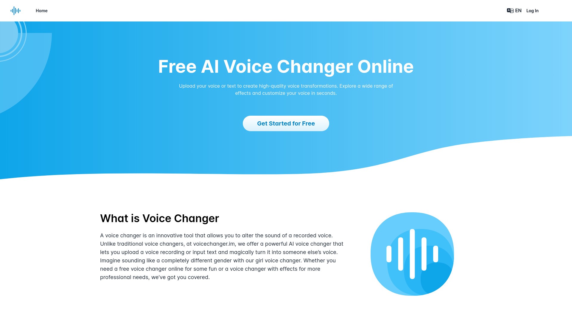VoiceChanger.im: AI Voice Cloner & Text to Speech Free Online 截图
