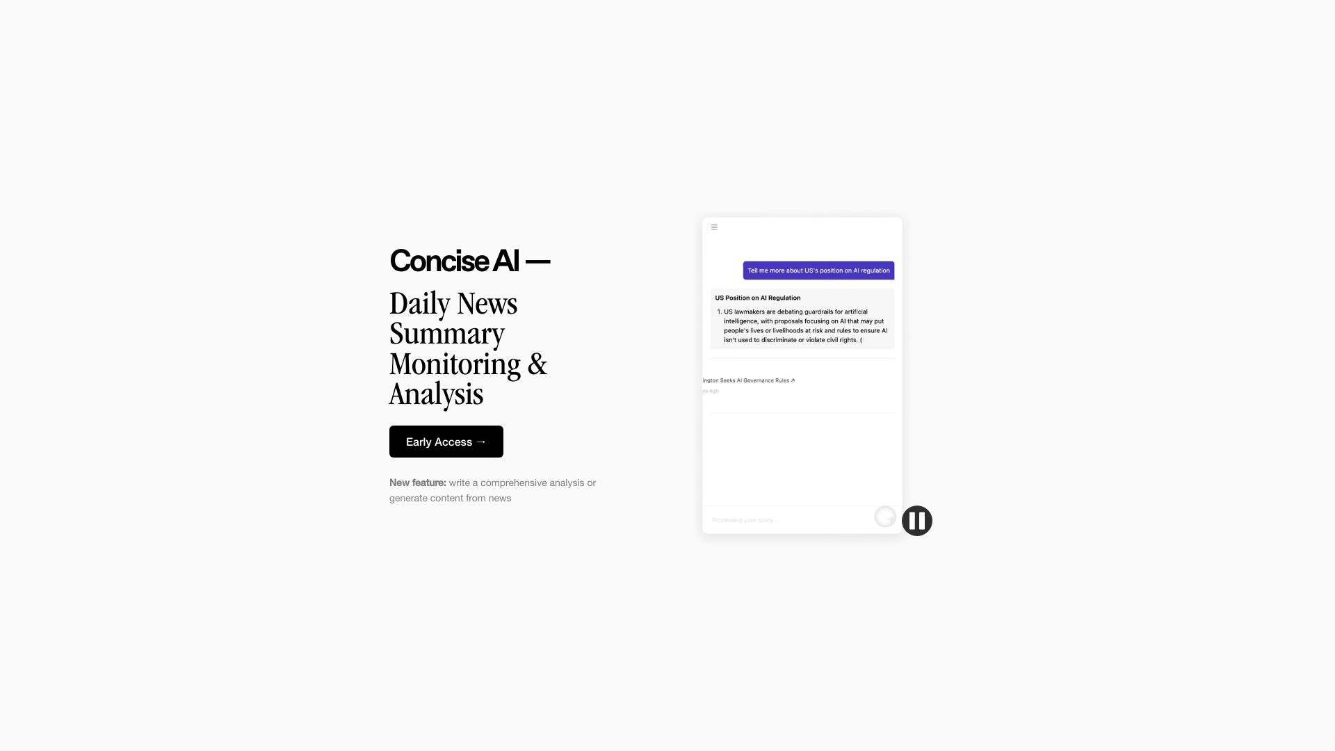 Tech News Summary by Concise AI 截图