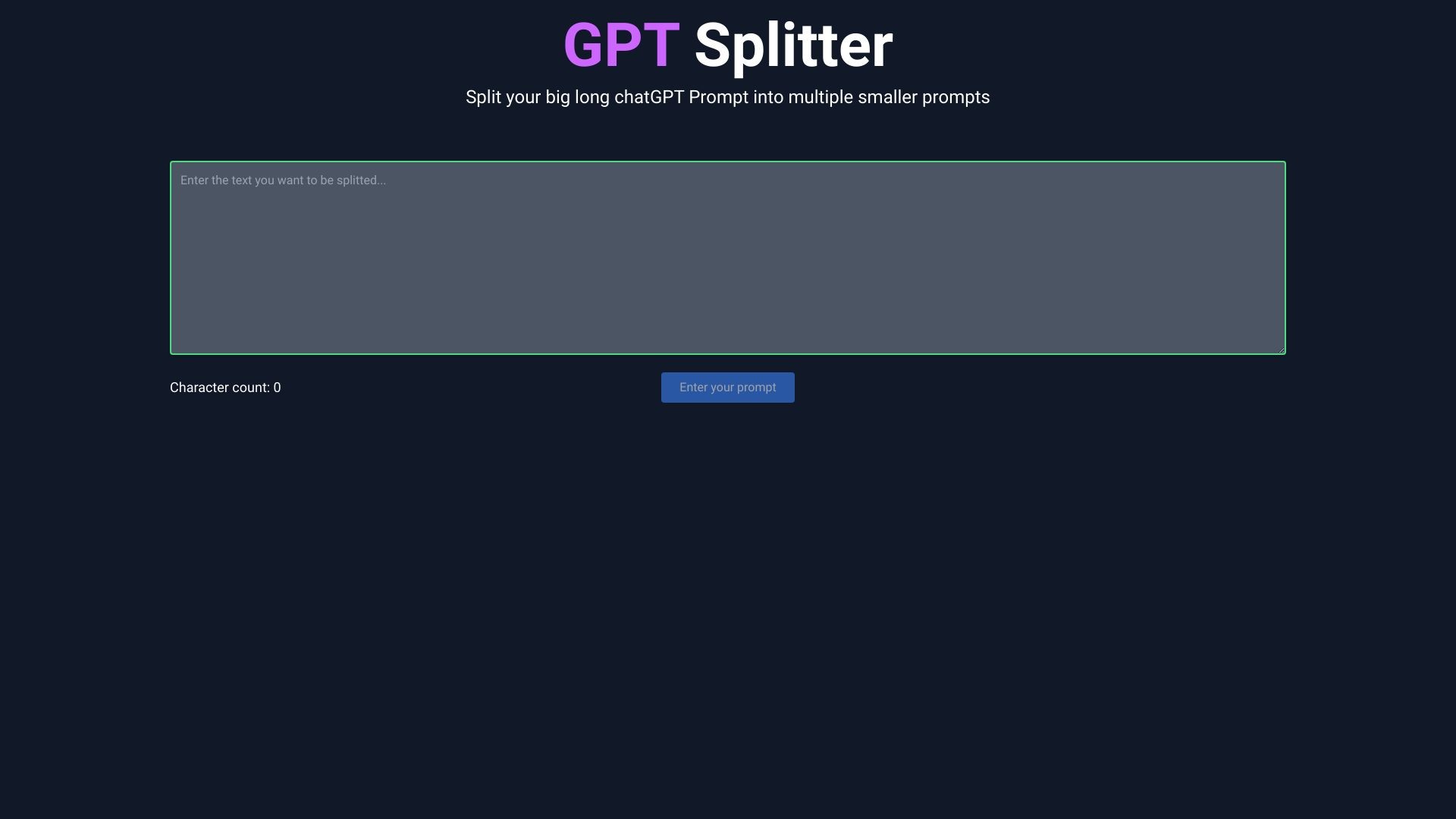 GPT Splitter 截图