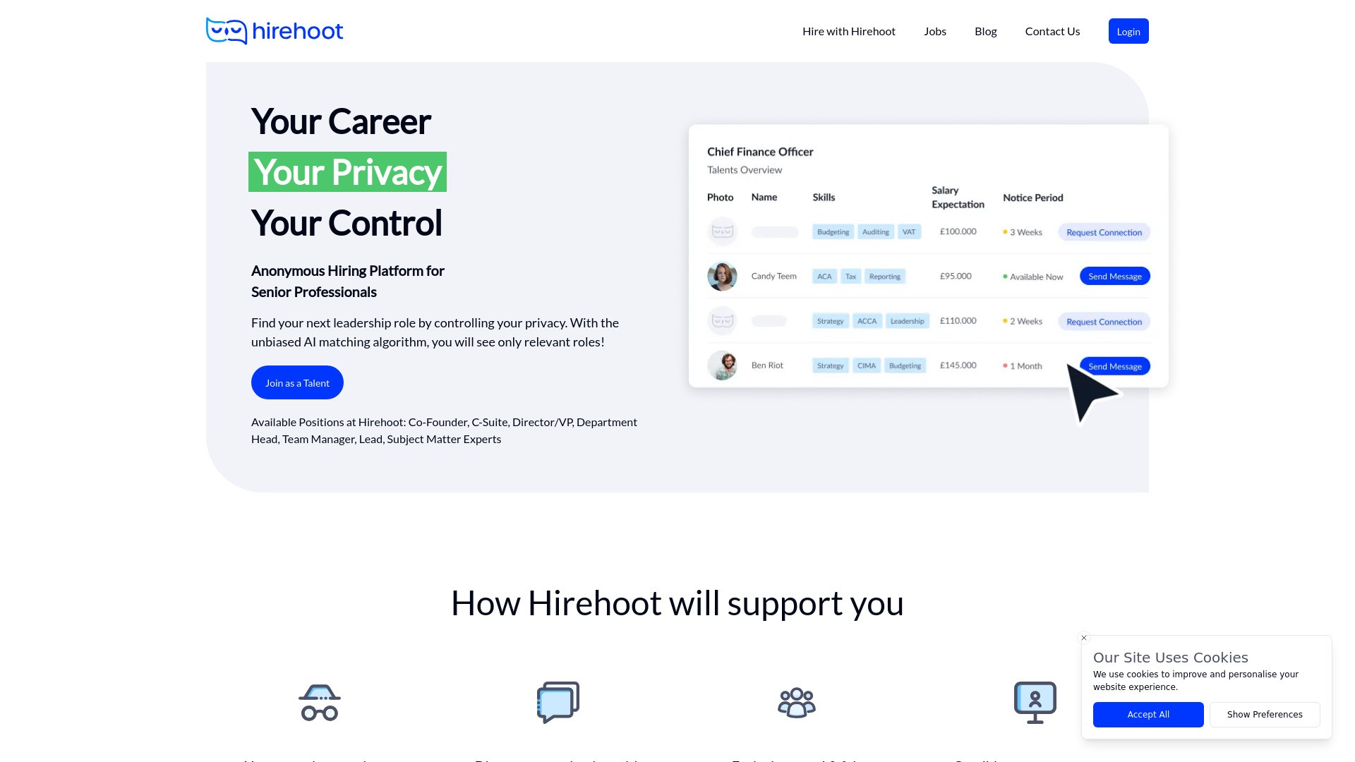 Hirehoot 截图