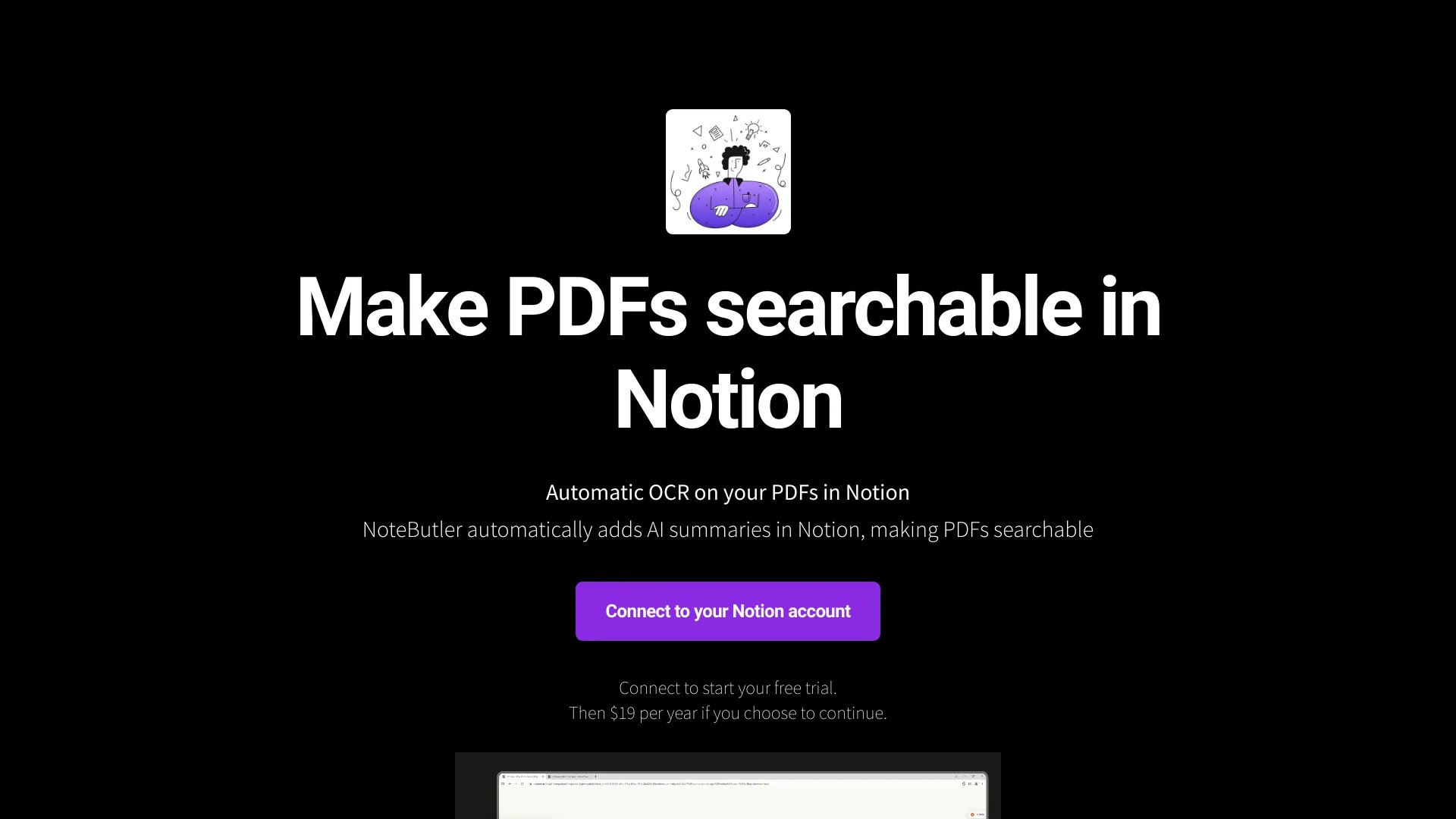 NoteButler - searchable PDFs in Notion 截图