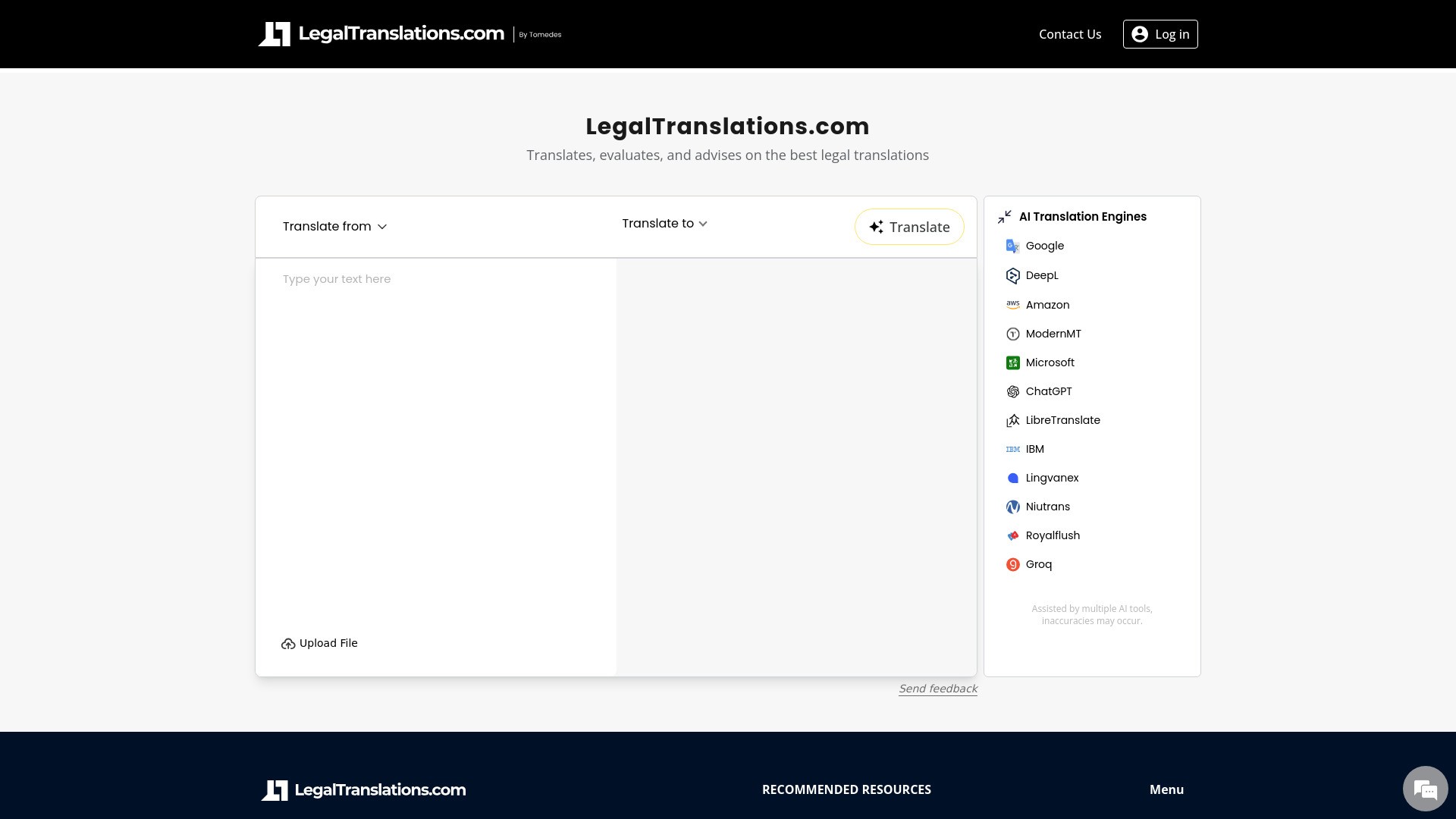 LegalTranslations.com 截图