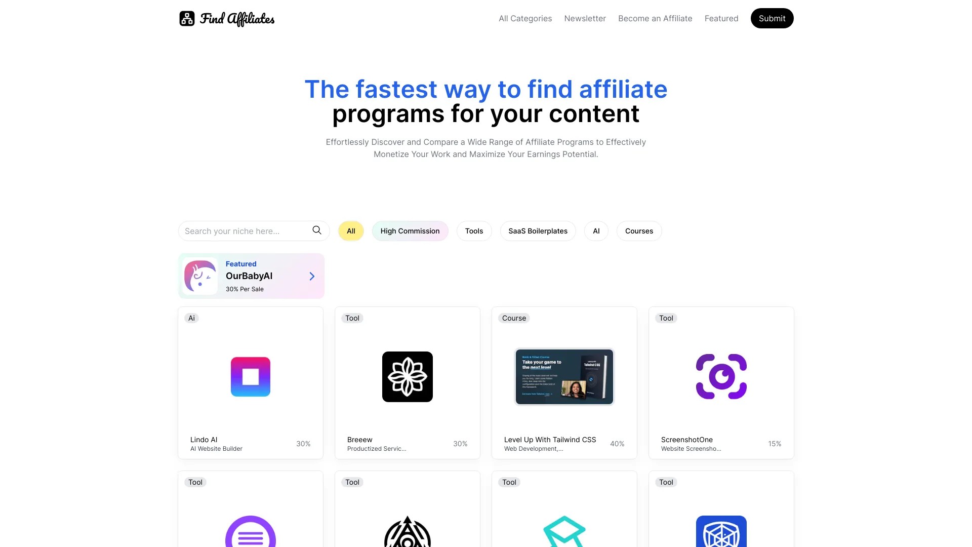 Find Affiliates 截图