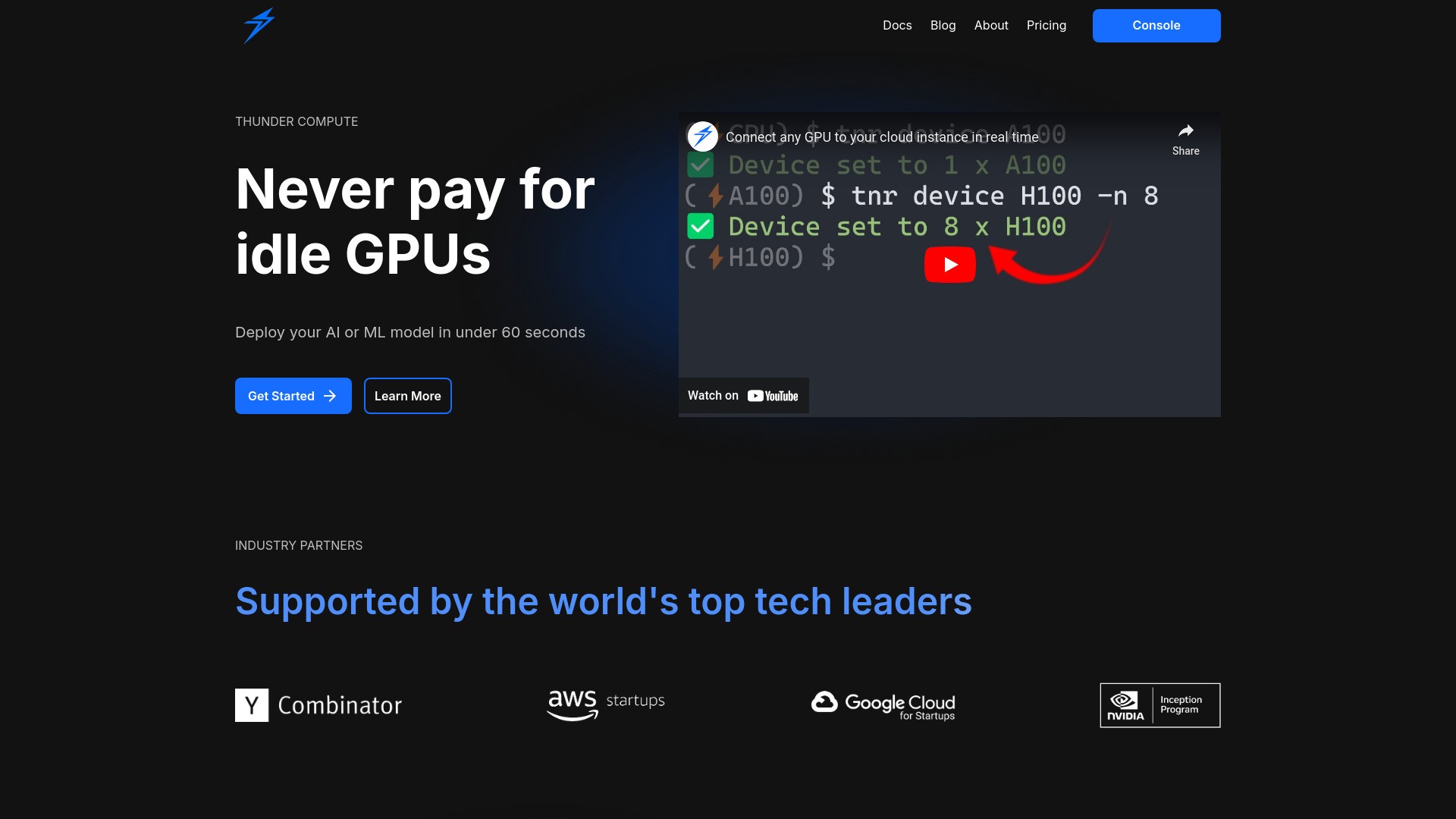 Thunder Compute 截图