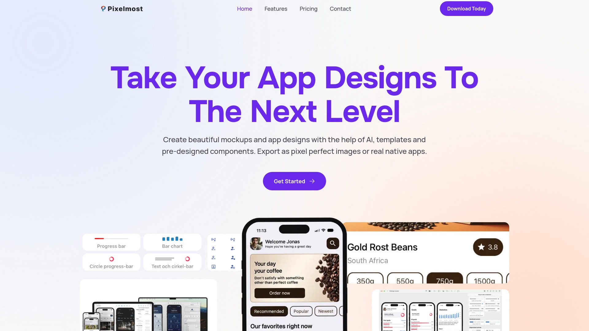 Pixelmost - App mockups with AI 截图