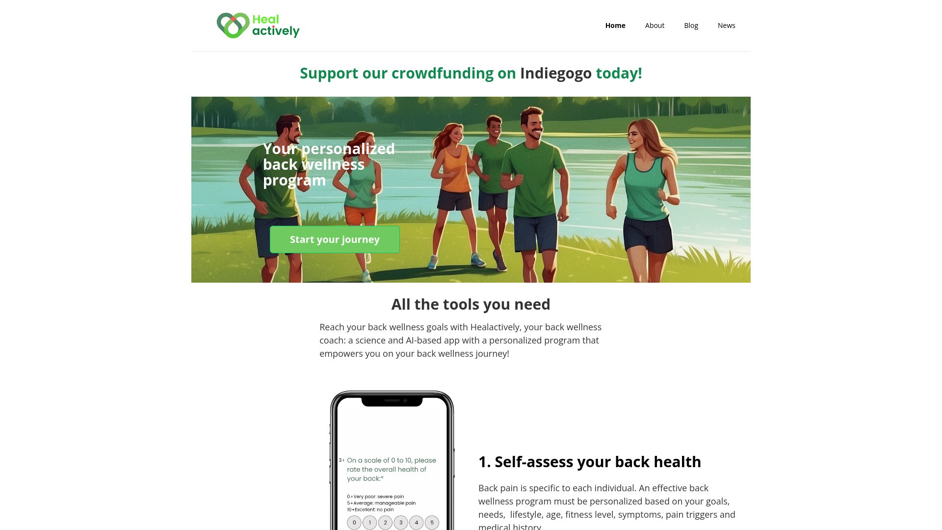 Healactively back wellness app 截图