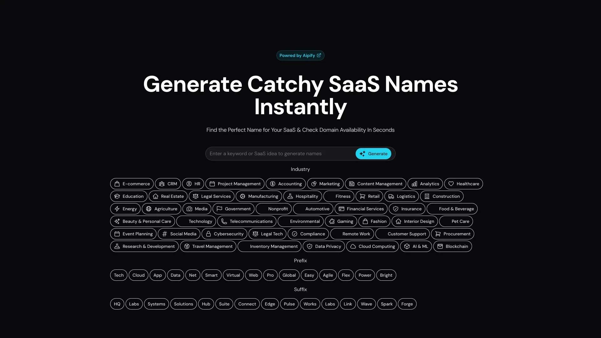 SaaS Name Generator 截图