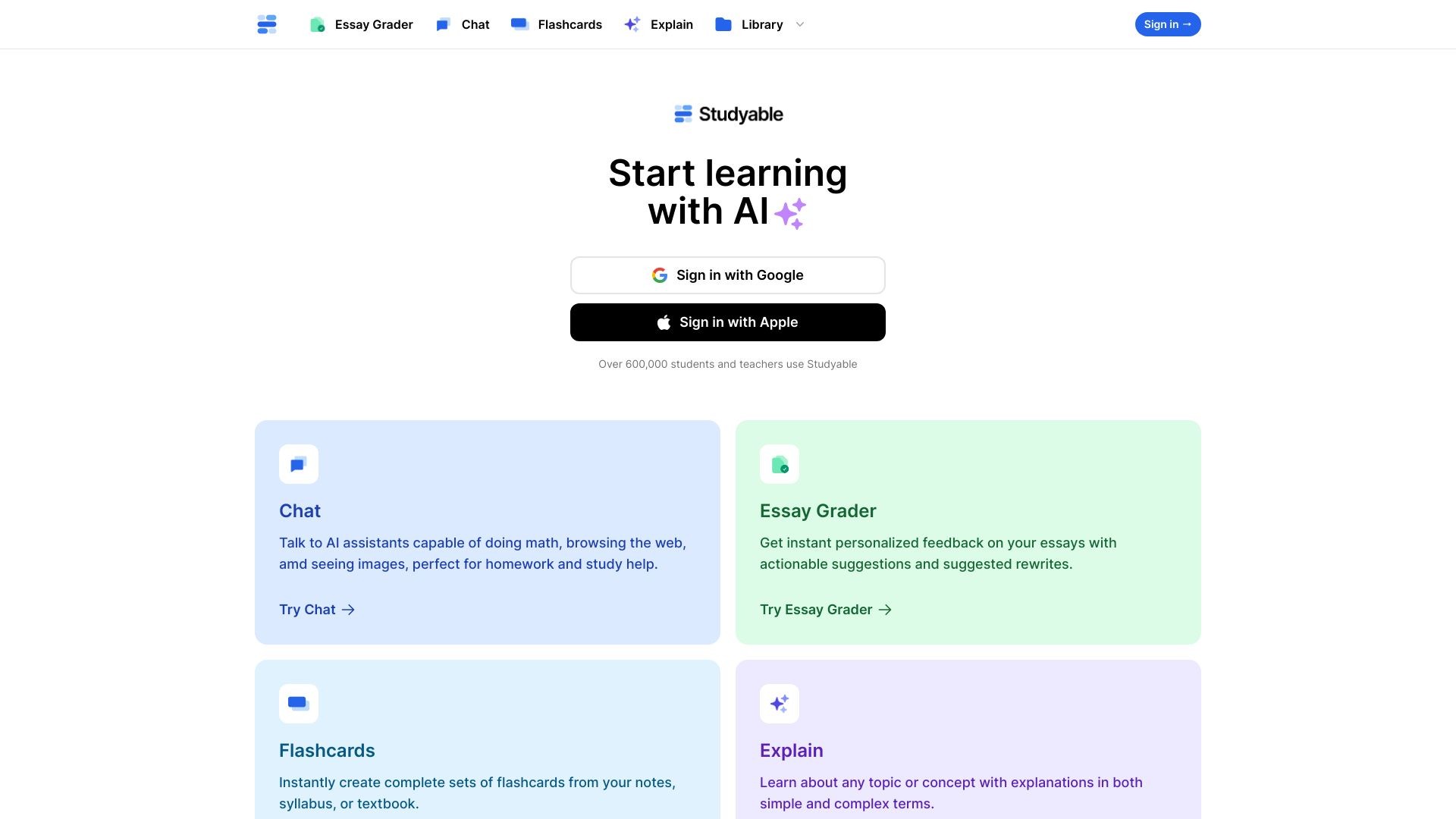 Studyable - AI Learning Tools & Flash Cards 截图