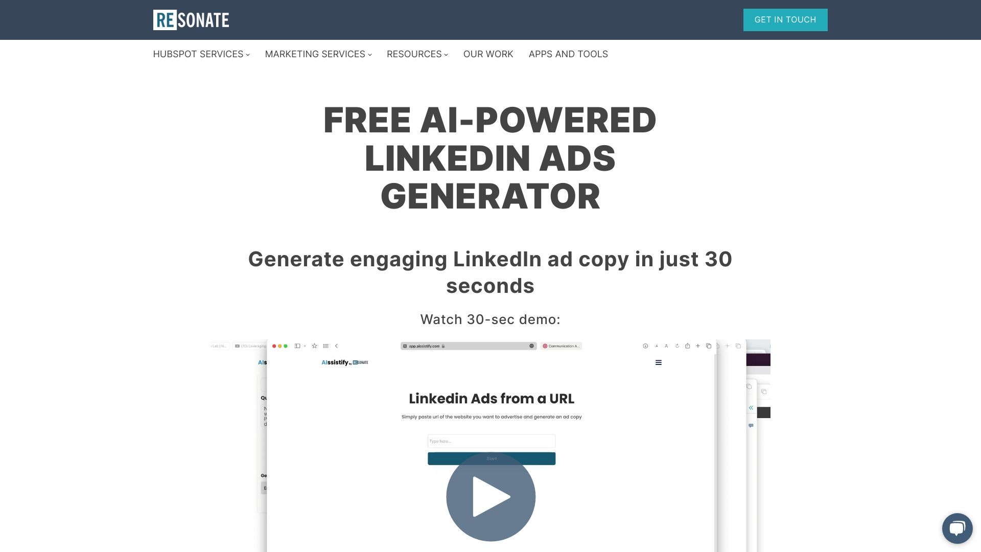 Free AI-Powered LinkedIn Ad Generator 截图