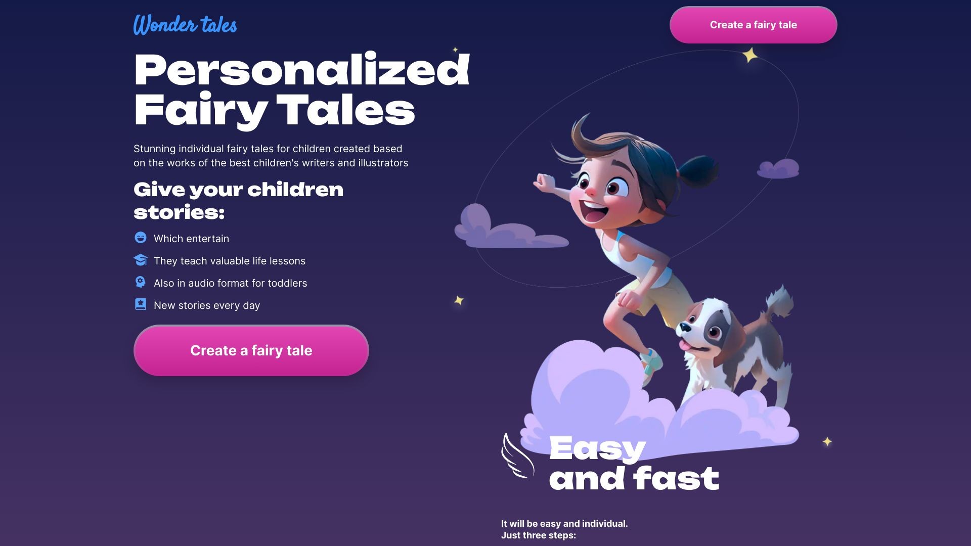 WonderTales -- bedtime story generator 截图