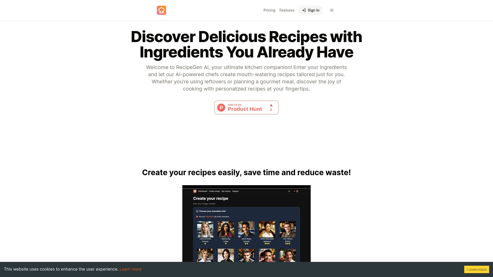 RecipeGen AI 截图