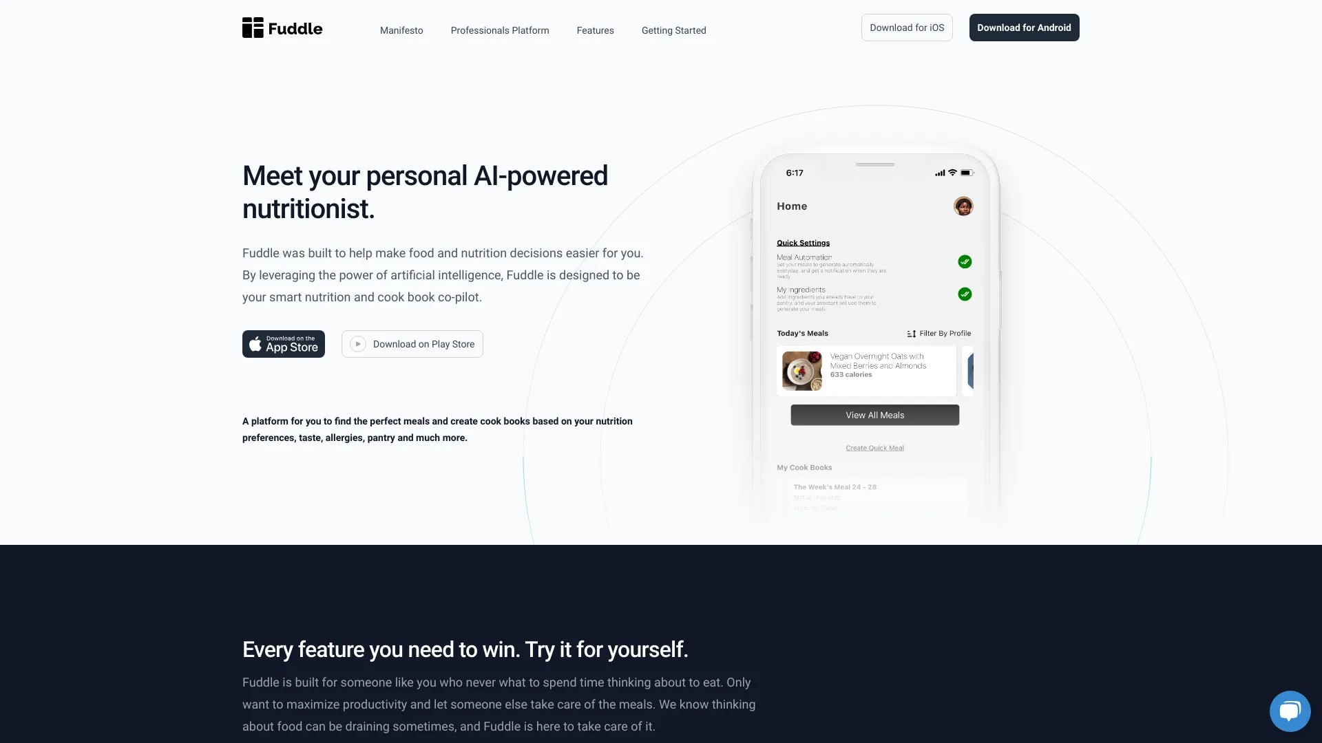 Fuddle - Personal AI Nutritionist 截图
