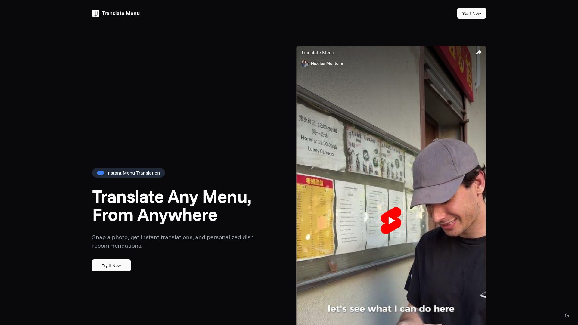 Translate Menu 截图