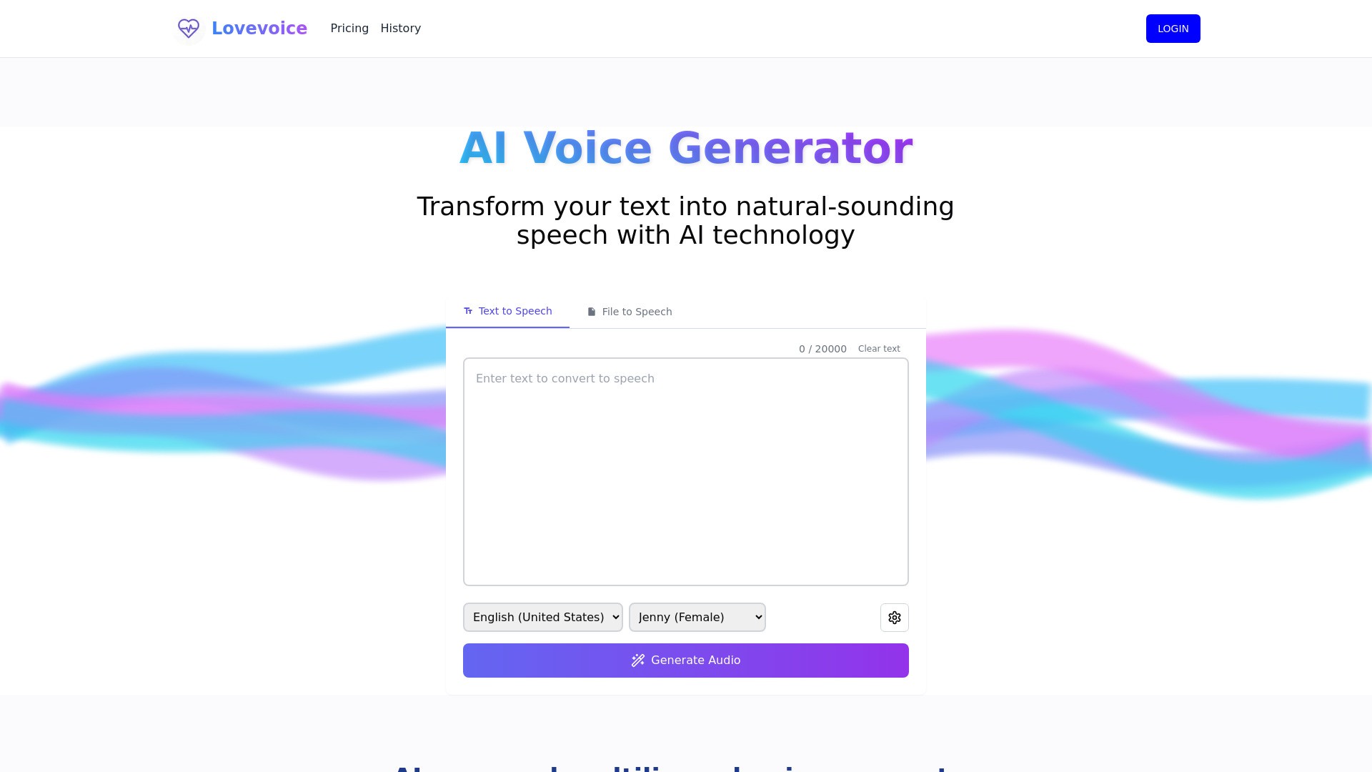 Lovevoice AI Voice Generator 截图