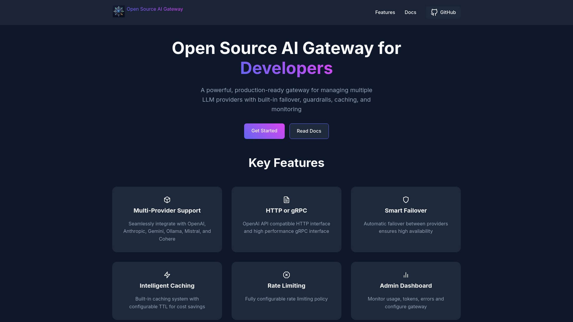 Open Source AI Gateway 截图