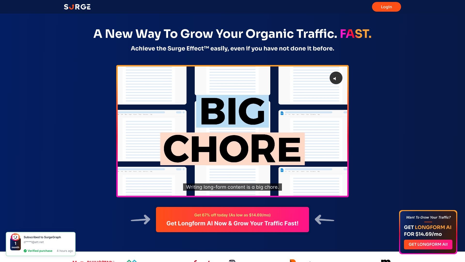 Longform AI by SurgeGraph 截图