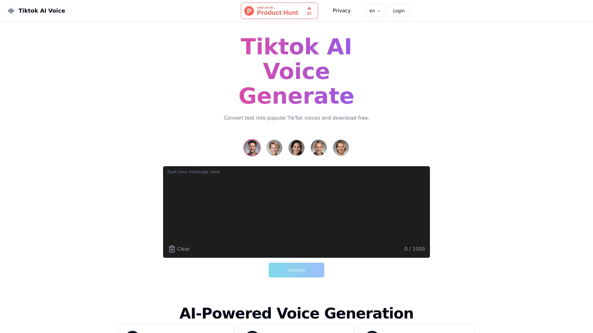 Tiktok AI Voice 截图