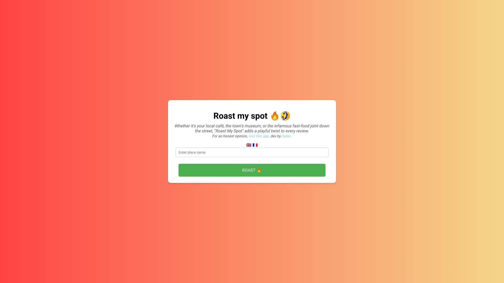 Roast My Spot 截图