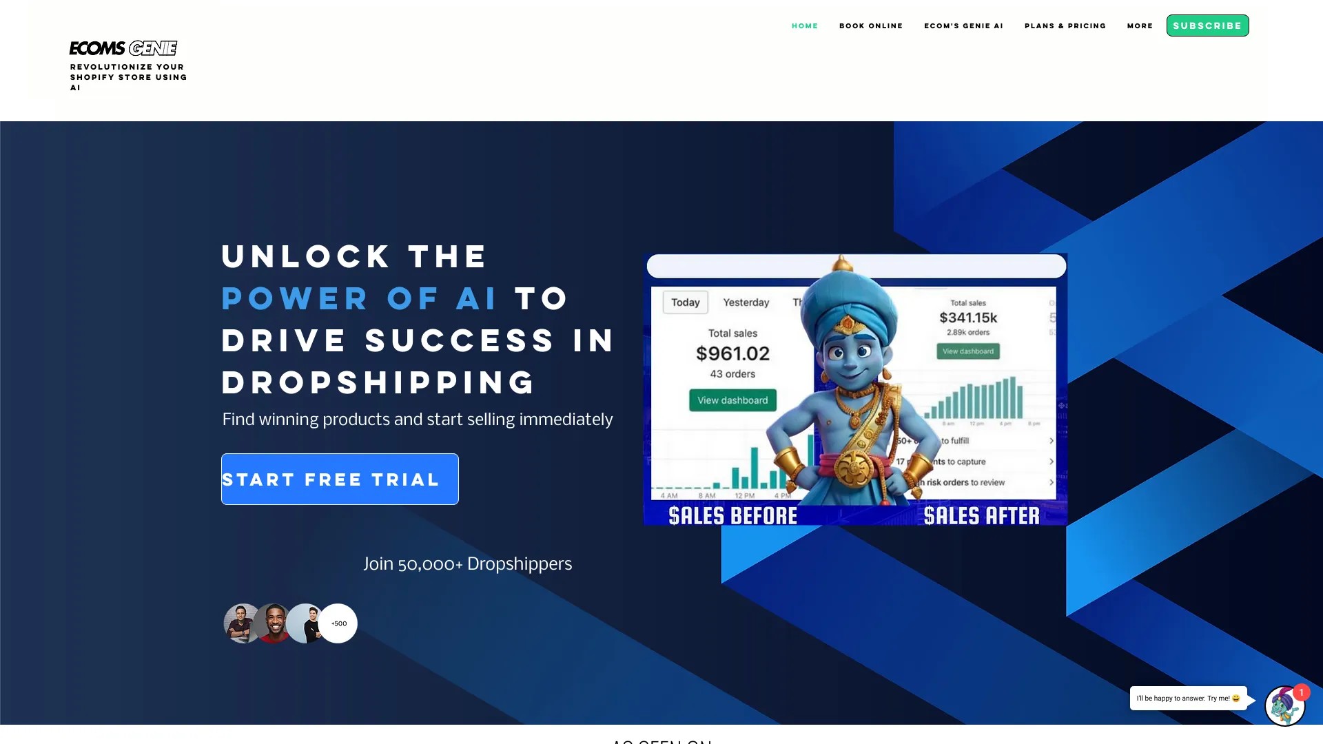 Ecoms Genie AI 截图